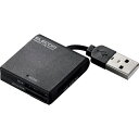 【メール便対応】エレコム(ELECOM) ケーブル固定メモリリーダライタ SD+MS対応 ブラック 【品番:MR-K009BK】