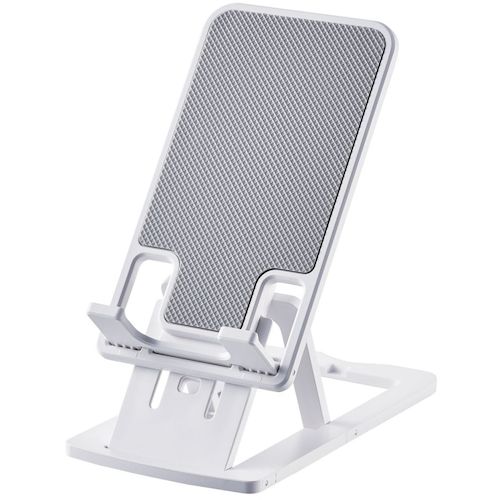 【メール便対応】エレコム（ELECOM）　スマートフォン用スタンド　コンパクト　薄型　軽量　高さ調節可能　ホワイト　【品番：P-DSCHCMPWH】(2.0)
