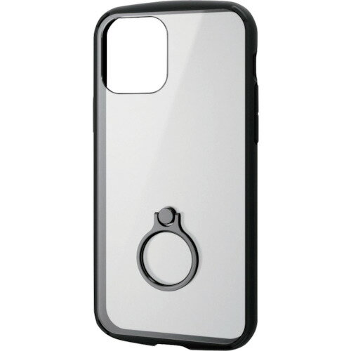 エレコム(ELECOM) iPhone 12/12 Pro用ハイブリッドケース TOUGH SLIM LITE リング付 ブラック 【品番:PM-A20BTSLFCRBK】