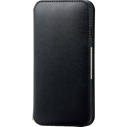 【メール便対応】エレコム（ELECOM） iPhoneSE第3世代用レザーケース 手帳型 耐衝撃 NEUTZ 磁石付 ブラック 【品番：PM-A22SPLFY2BK】