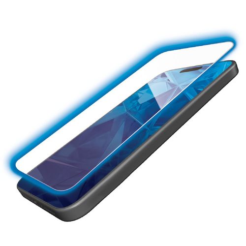 【メール便対応】エレコム（ELECOM） iPhone15Pro用ガラスフィルム 高透明 ブルーライトカット 【品番：PM-A23CFLGGBL】