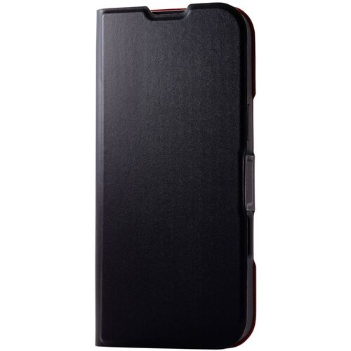 【メール便対応】エレコム（ELECOM） iPhone16Plus用レザーケース 手帳型 薄型 磁石付き ブラック 【品番：PM-A24BPLFUBK】