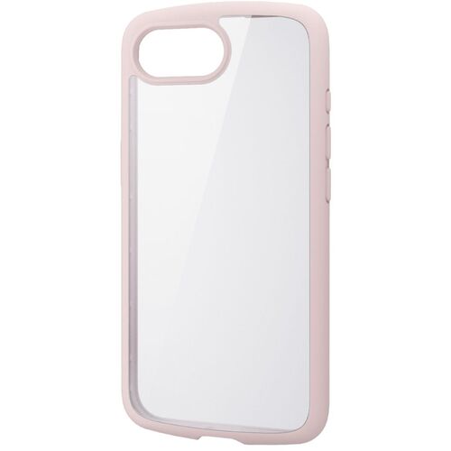 【メール便対応】エレコム（ELECOM） タフスリムライトケース iPhone 16e用 フレームカラー 背面クリア ストラップシート付 ピンク 【品番：PM-A25STSLFCPN】