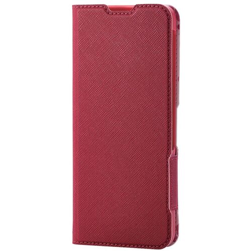 【メール便対応】エレコム（ELECOM） BASIO active2／シンプルスマホ7用レザーケース 手帳型 薄型 ディープピンク 【品番：PM-S243PLFUJPND】