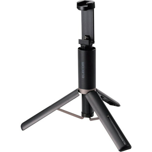 特長 ●自撮り棒としても使用できる2Wayタイプのスマートフォン用三脚です。 ●円筒形で収納出来てコンパクトです。 ●様々なシーンで使えるホルダー一体型簡単収納三脚です。 仕様 ●色：ブラック ●対応機種：4.0〜6.5インチ 各種スマート...