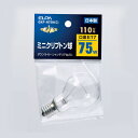 朝日電器（ELPA）　ミニクリプトン球 75W E17　クリア　【品番：GKP-H75H（C）】