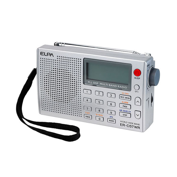 朝日電器（ELPA） ワールドラジオ 短波 長波 FM AM AIR 【品番：ER-C57WR】