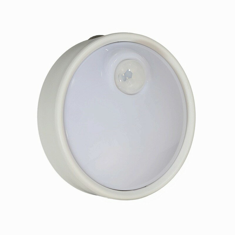 朝日電器（ELPA）　LEDセンサー付ライト コンセント差込タイプ　ホワイト　【品番：PM-LA301（W）】