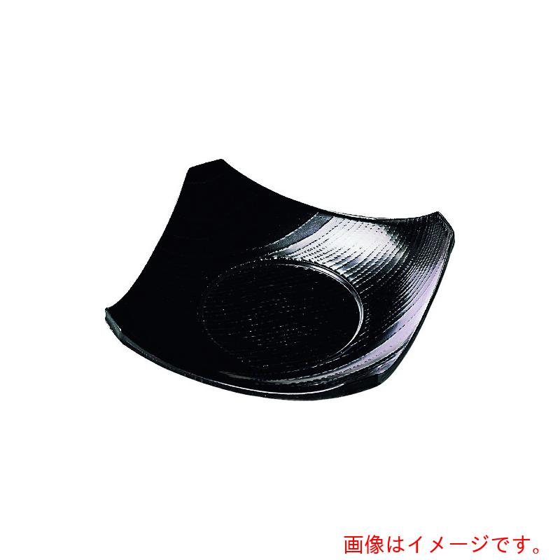 【メール便対応】遠藤商事（TKG）　福井クラフト　ABS　隅切　茶碗蒸皿　黒　82158299　【品番：PTY500..