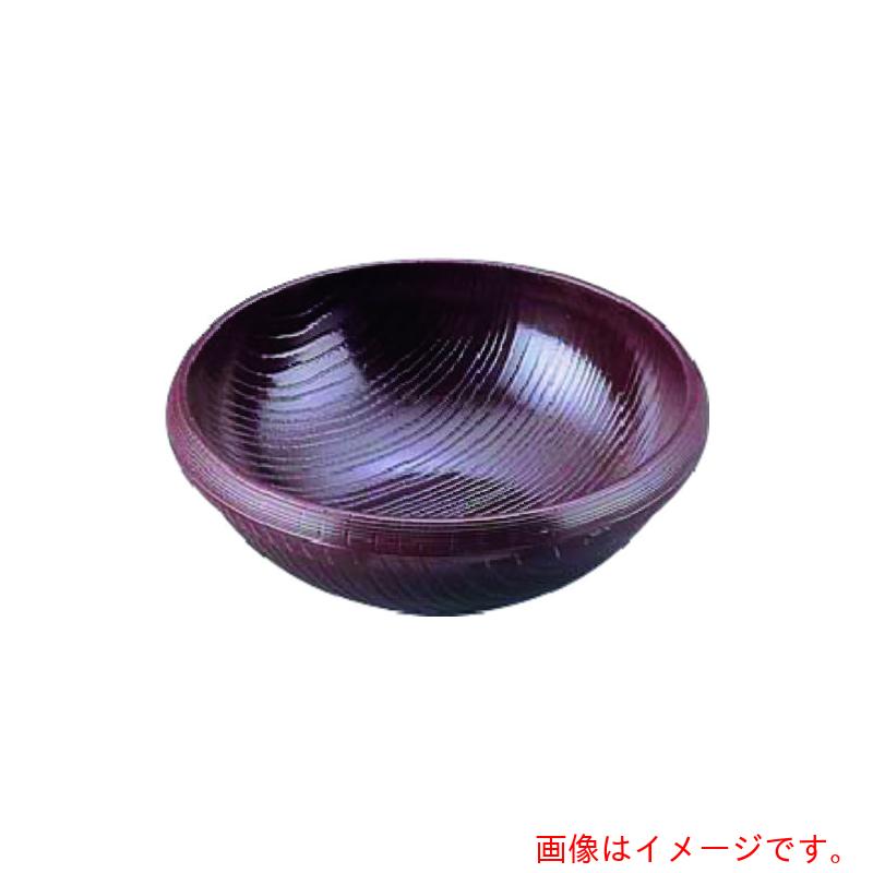 遠藤商事（TKG）　メラミン木目サラダボール　コゲ茶　756M−L　中　【品番：RSLF301】