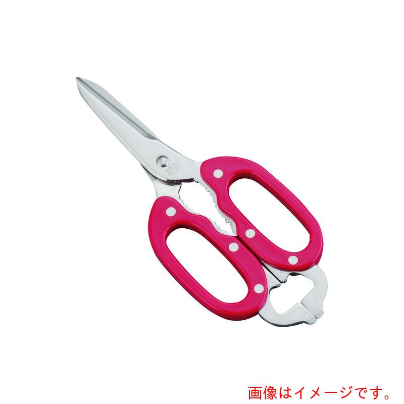 【メール便対応】遠藤商事（TKG）　インテックカネキ　料理バサミ　コックさん　赤　【品番：BLY1601】