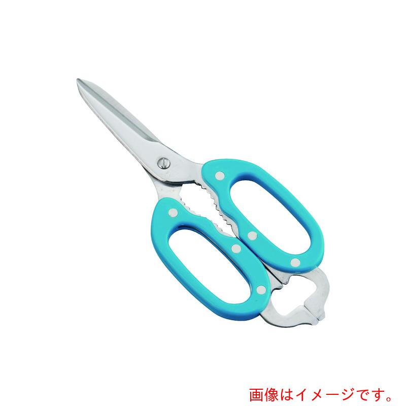 【メール便対応】遠藤商事（TKG）　インテックカネキ　料理バサミ　コックさん　青　【品番：BLY1602】