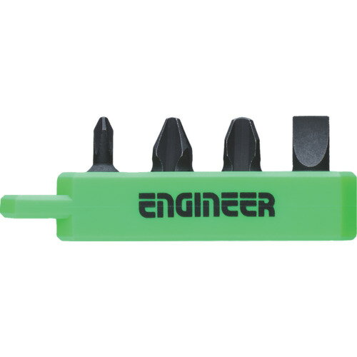 【メール便対応】エンジニア ENGINEER ドライバービット プラマイ極短セット 4本組 No.1 2 3 -5.5mm 【品番：DS-303】