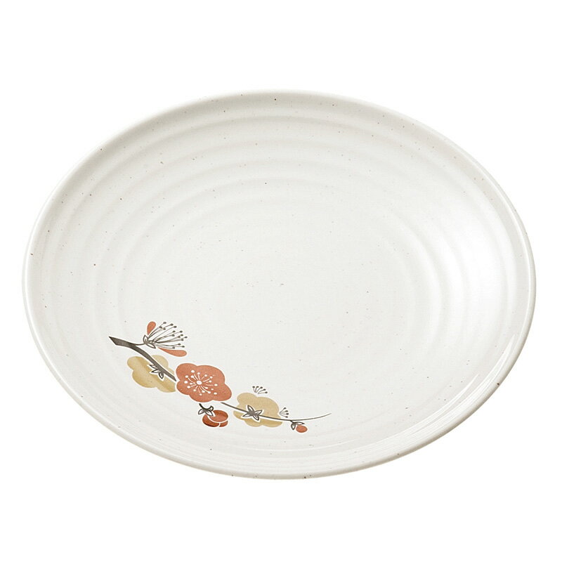 エンテック　U-12 丸皿（大） 元禄梅　【品番：U-12】