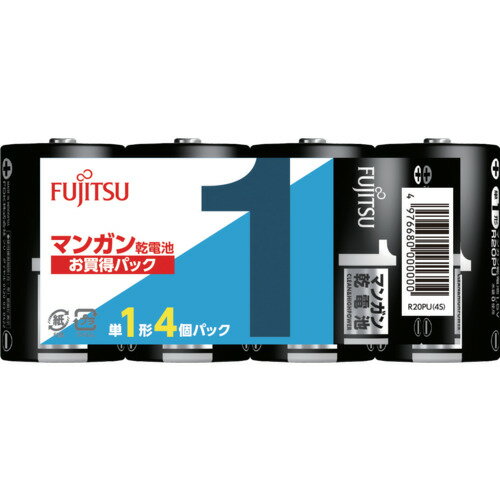 其它 - FDK　FDK　マンガン　黒　単1形　（4本入）　【品番：R20PU(4S)】