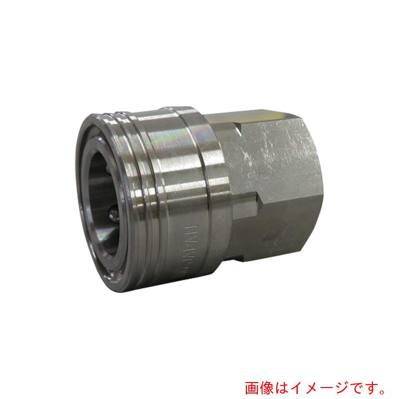 特長 ●ソケット側にもプラグ側にもバルブ機構を持たない両路開放型カップリングです。 ●ソケットとプラグを分離したとき流体を遮断する必要のない配管系路に最適です。 ●流量抵抗が少ない内部構造となっていますので圧力損失が少なく、粘度の高い流体や蒸気、粉体などの配管に適しています。 ●ソケット、プラグともに、オネジ接続用、メネジ接続用、ホース接続用があり、自由に組合せができます。 用途 ●油圧機器、油圧配管、水配管、スチーム配管、海水配管などに。 ●化学プラント、化学薬品、高圧ガス配管などに。 仕様 ●最高使用圧力(MPa)：10.0 ●相手側取付サイズ：R3/8 ●使用流体：アルカリ、塩水 ●常用圧力(最高使用圧力)(Mpa)：TS-2〜TS-4まで7.5(10.0)、TS-6〜TS-8まで4.5(6.5) ●使用温度範囲：-20〜180℃ ●最高使用圧力：10．0MPa ●両路開放型 材質 ●本体:ステンレス鋼(SUS314) ●バルブパッキン：フッ素ゴム(FPM) 質量・質量単位 ●83.0g 注意事項 ●呼び径が異なると、ソケットとプラグの連結はできませんので注意してください。 ●呼び径が大きくなると、耐圧力は低くなりますので、ご使用の際は注意してください。 【メーカー名】フローバル（株） 【メーカー品番】TS-3SF(SUS304)