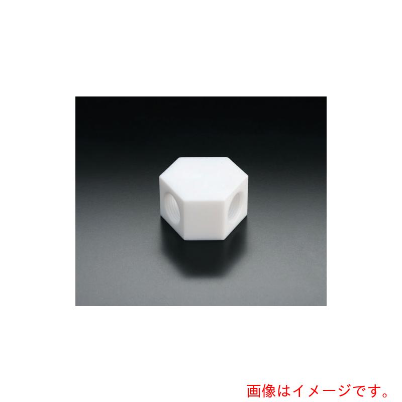 フロンケミカル　フッ素樹脂（PTFE）Y字ソケット　RC3／8　【品番：NR1660-002】