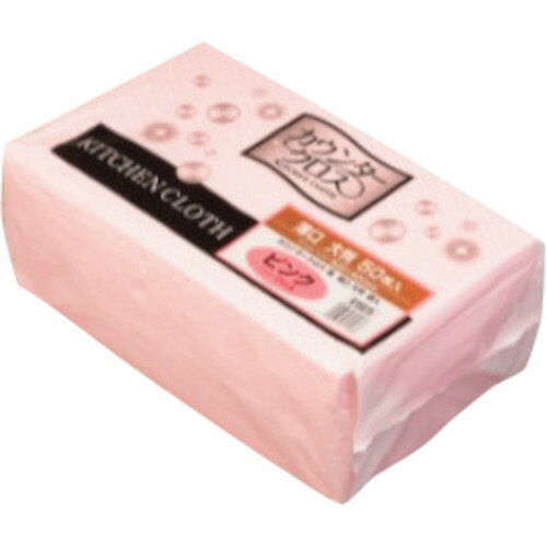 エフピコ商事 エフピコ カウンタークロス桃 薄口大判 袋入 【品番：E5E5】