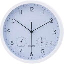 不二貿易(FBC) 掛時計温湿度計付 ベゼル 25cm WH 【品番:26332】(3)