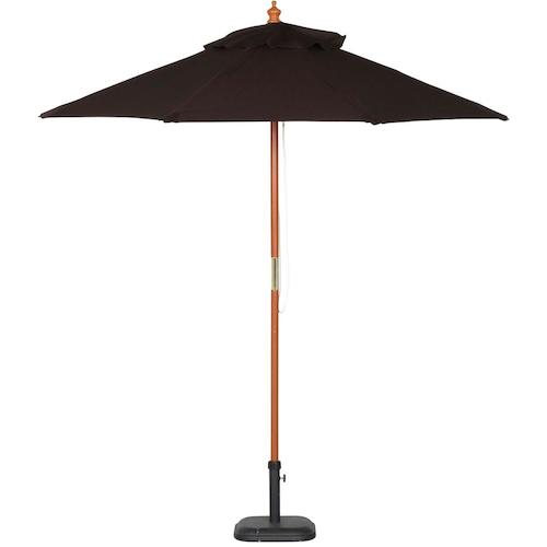 特長 ●ガーデンライフをより快適に過ごすための必需品です。 ●紐をひいてパラソルの開閉を行います。 ●パラソルの開閉具合は3段階で調整可能です。 ●使用する際は安全のためパラソルベースと併用して下さい。 ●パラソルベースは別売りです。 仕様 ●幅(mm)：1930 ●高さ(mm)：2220 ●長さ(mm)：1930 質量・質量単位 ●5.0kg 【メーカー名】不二貿易（株） 【メーカー品番】60160