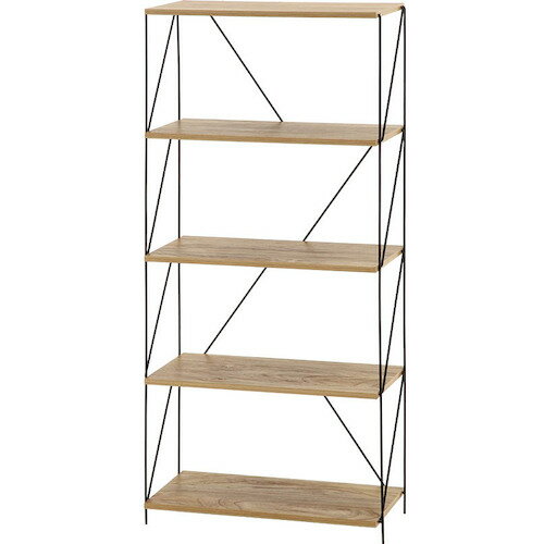 不二貿易（FBC） EZBOワイヤーラック5段 60幅 OAK NA 【品番：77565】