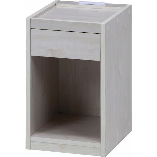 不二貿易(FBC) ベッドサイドテーブル WH(コンセント付き) 【品番:99324】 不二貿易(FBC) ベッドサイドテーブル WH(コンセント付き) 【品番:99324】