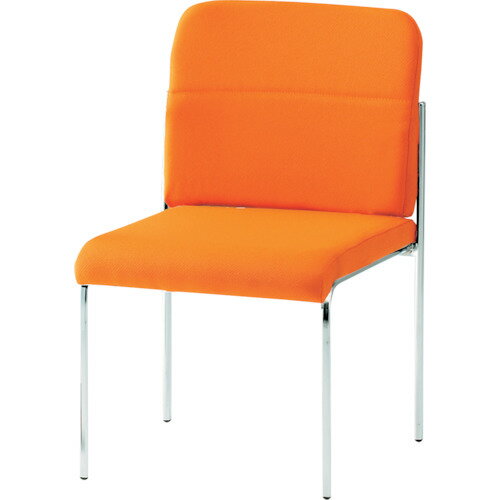 【法人限定】藤沢工業　TOKIO　ミーティングチェア　4本脚　オレンジ　【品番：FMN-4 OR】