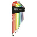 【メール便対応】藤原産業 SK11 レインボー六角棒レンチセット SLBW09EL-RB 【品番:4977292209366】