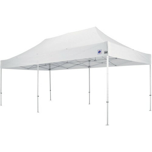 【別途送料あり】グリーンクロス　イージーアップテント　デラックス　ホワイト　3．0m×6．0m　スチール　【品番：6300033986】