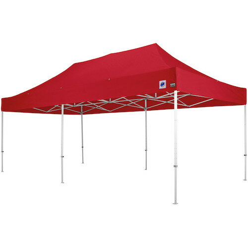 【別途送料あり】グリーンクロス　イージーアップテント　デラックス　レッド　3．0m×6．0m　アルミ　..