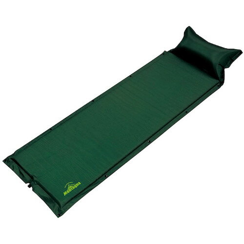 グリーンクロス　マクラ付き自動膨張マット　グリーン　【品番：6300040284】