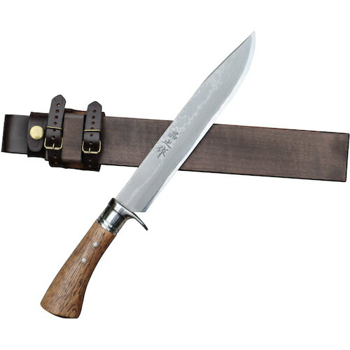 グリーンクロス　土佐登山剣鉈9寸　【ステンツバ輪】ダマスカス15青2　洋樫柄オイルステン　【品番：63..