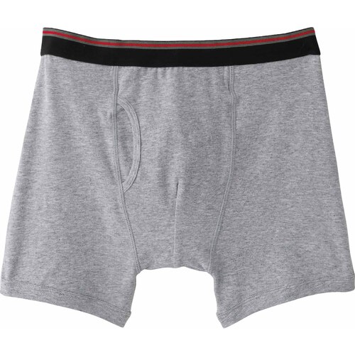 グリーンクロス 安心快適ボクサーブリーフ（2枚組） 前開き 速乾消臭加工 紳士用 GY M 【品番：6300055902】