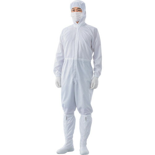 ガードナー　ADCLEAN　フード一体型フロントファスナークリーンスーツ　腰裏付　男女兼用　ホワイト　4..