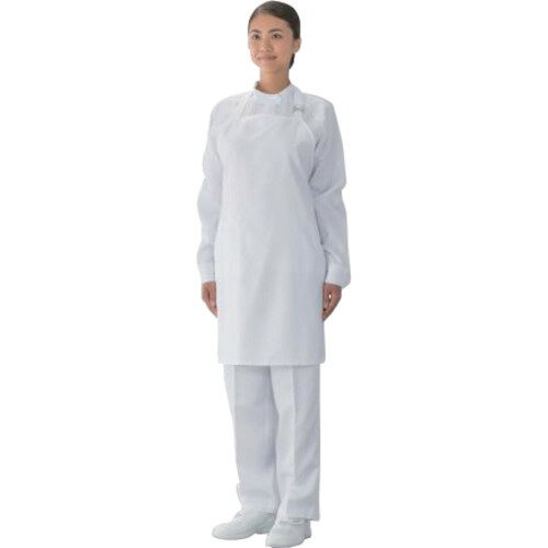 ガードナー　ADCLEAN　清浄エプロン　ポケット付　ホワイト　フリー　【品番：G8001-1】□