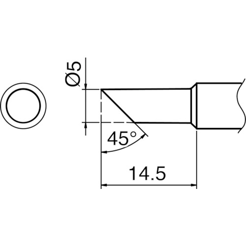 【メール便対応】白光　こて先　5C型　【品番：T18-C5】