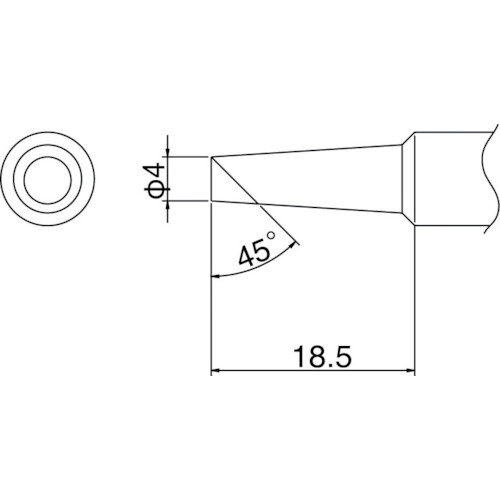 【メール便対応】白光　こて先　4C型　【品番：T19-C4】