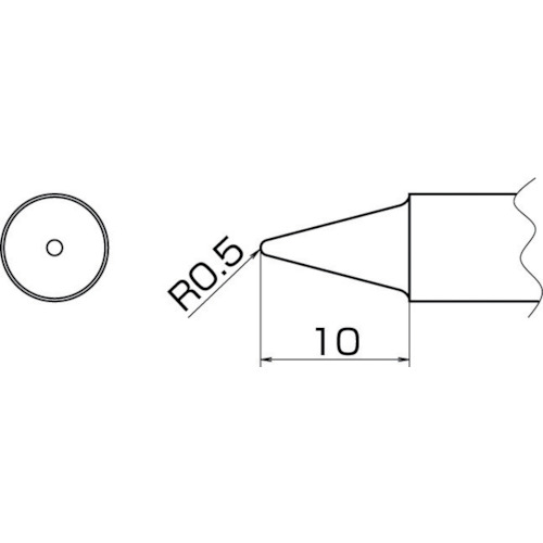 【メール便対応】白光　こて先　0．5B型　【品番：T20-B2】