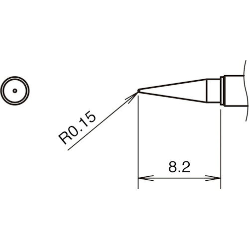 白光　こて先I型　350℃　【品番：T38-03I】