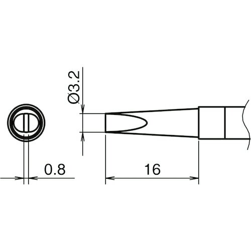 【メール便対応】白光　こて先　3．2DL型　【品番：T39-DL32】(4.0)