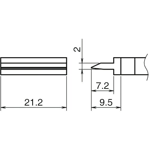 白光　こて先　スパチュラ　21．2　【品番：T39-SP212】(4)