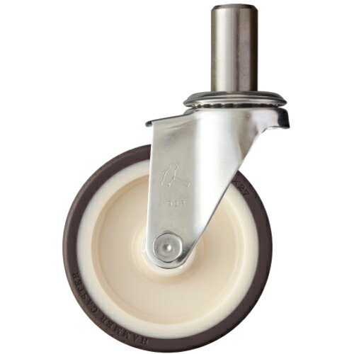 ハンマーキャスター　EKシリーズオールステンレス　旋回式ウレタン車輪（ローラーベアリング）100mm　..