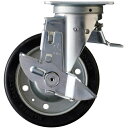 ハンマーキャスター スイッチキャスター ゴム車輪(ワイドタイプ)150mm ストッパー付 【品番:413F0S-WR150】