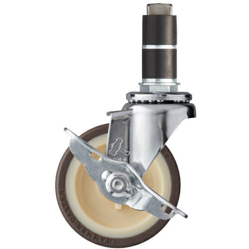 ハンマーキャスター　パイプ差込　SP付　ウレタン車85mm　【品番：4158EX-UR85】