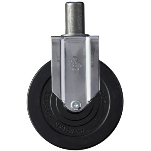 ハンマーキャスター　差込み固定式ゴム車輪（ローラーベアリング）125mm　【品番：420EKR-RDB125】
