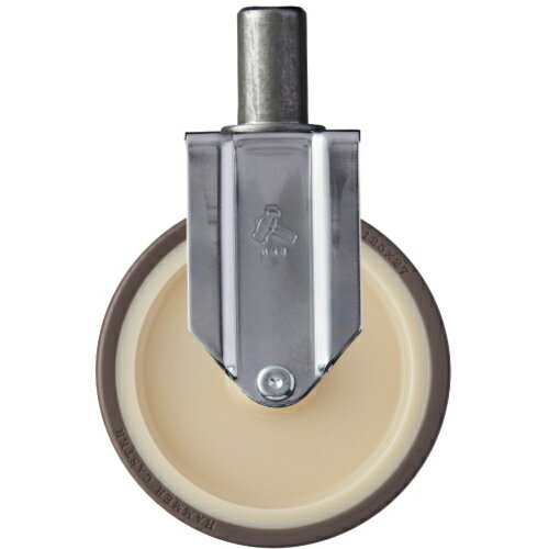 ハンマーキャスター　差込み固定式ウレタン車輪（ナイロンホイール・ローラーベアリング）125mm　【品..