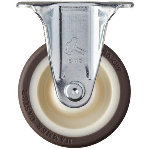ハンマーキャスター　固定式ウレタン車輪（ローラーベアリング）65mm　【品番：420SRP-UB65】