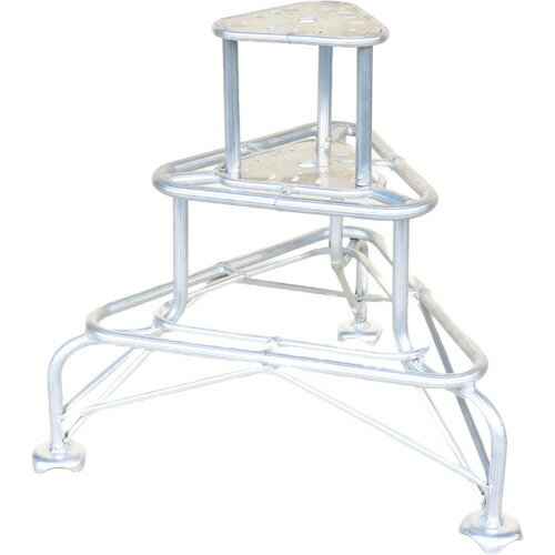 【別途送料あり】ハラックス（HARAX）　アルミ製段付き踏台　フミラック　3段　【品番：FL-75-3W】