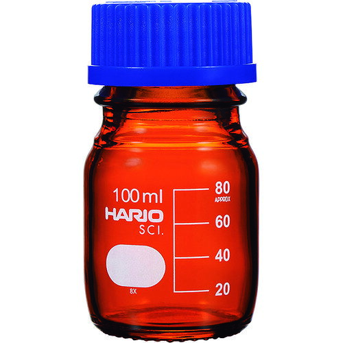 ハリオサイエンス（HARIO）　ボトル　耐熱ねじ口瓶（茶）　100ml　【品番：NBB-100...