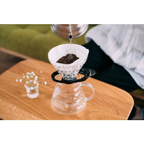 ハリオ（HARIO）　V60　耐熱ガラス透過ドリッパー　02　【品番：VDGR-02-B】